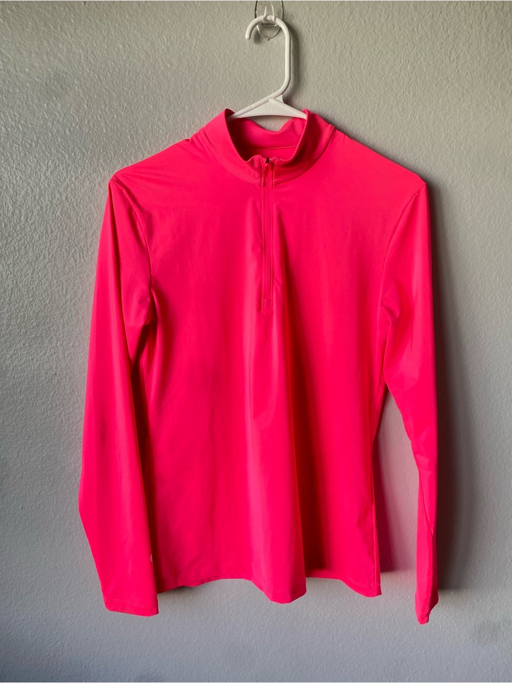 Nike Women's Small Dri-Fit Quarter Zip Pullover Pink Slim Fit Athletic Top NWOT